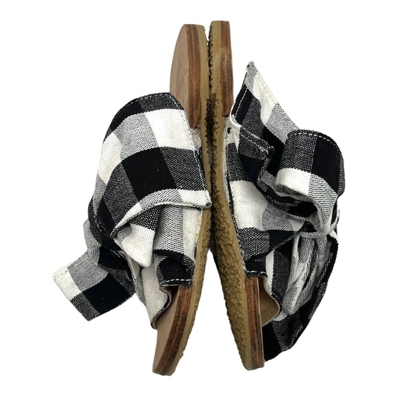Brother Vellies Burkina Slide Montauk Picnic Gingham Bow Sandals NWT Women’s 8 - Picture 9 of 15